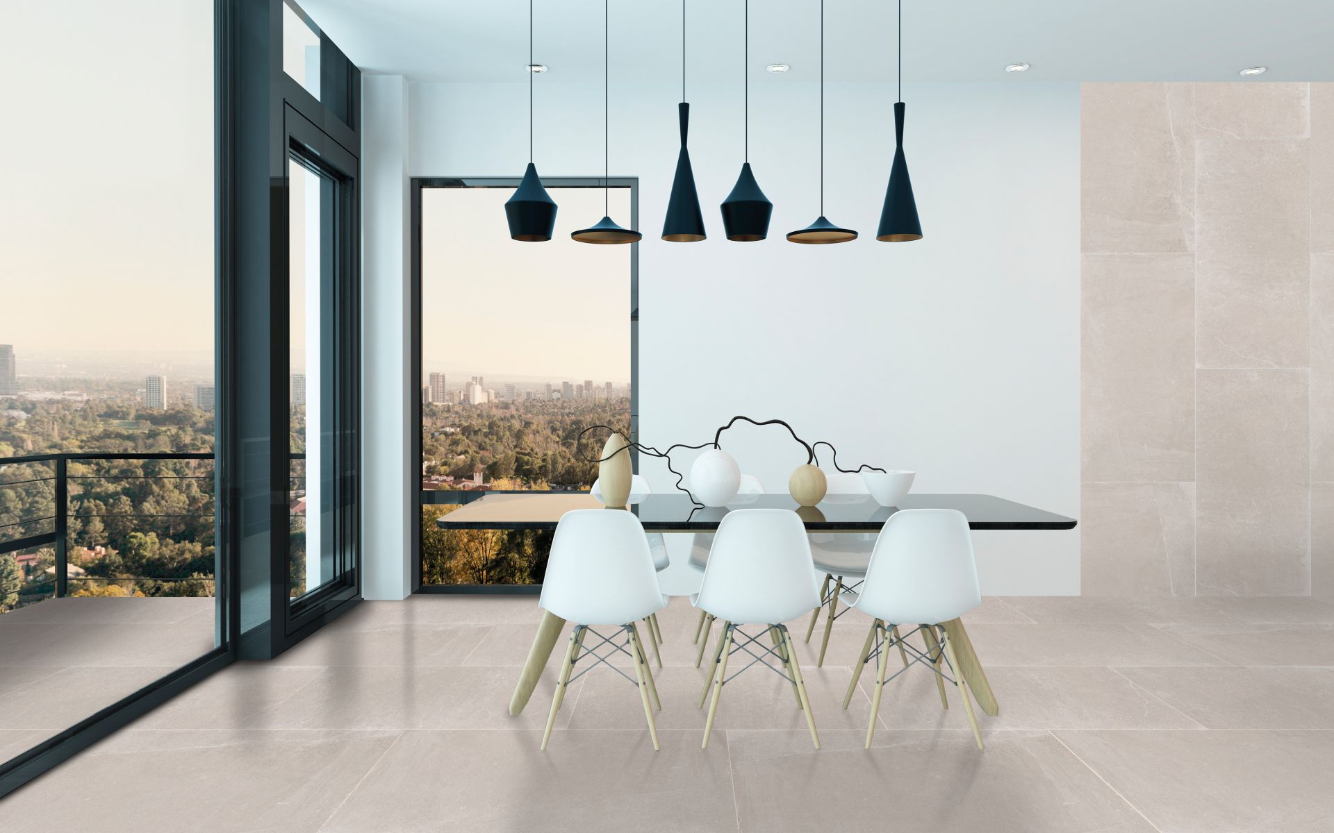 Contemporary Dining Corner In A Living Room